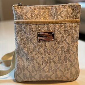 Faux Michael Kors Beige Crossbody Bag